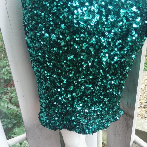 Lulus Sequin One Shoulder Body Con Mini Dress - Picture 8 of 11